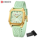 CURREN Women Watch for Nurse Easy to Read Dial Wristwatches Silicone Band Watches Second Hand and 24 Hour Nurse Watches