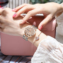 POEDAGAR Relógio Feminino Elegante com Calendário Completo