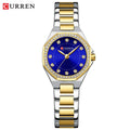 CURREN Original Quartz Watch for Women Fashion Elegant Ladies Watches Stainless Steel Waterproof Wristwatch