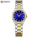 CURREN Original Quartz Watch for Women Fashion Elegant Ladies Watches Stainless Steel Waterproof Wristwatch