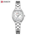 CURREN Fashionable Barrel-Shaped Simple Elegant Quartz Watch Women's Elastic Band Retro Women's Watch