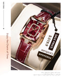 POEDAGAR Relógio Feminino Fashion Casual Retangular LUXO