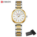 CURREN Sleek Simplicity Quartz Dial Watch for Women Slim Luxury Dial with Luminous Hands Wristwatch Ladies