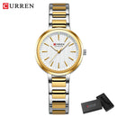 CURREN Sleek Simplicity Quartz Dial Watch for Women Slim Luxury Dial with Luminous Hands Wristwatch Ladies