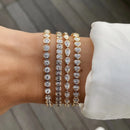 PULSEIRA TENNIS EM ZIRCÔNIA – GOLD CLASSIC