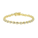 PULSEIRA TENNIS EM ZIRCÔNIA – GOLD CLASSIC