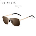Óculos de Sol Polarizado Veithdia V2462 Classic Rectangle UV400