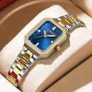 CURREN Relógio Feminino Elegante Retangular