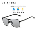 Óculos de Sol Polarizado Veithdia V2462 Classic Rectangle UV400
