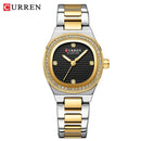 CURREN Luxury Brand Simple Style Quartz Watch for Women NEW Dress Ladies Wristwatches with Rhinestones