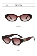 Óculos de Sol Unissex MERCELYN Solar Oval UV – Estilo Fashion &amp; Proteção Total