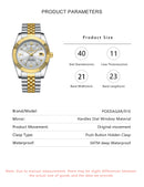 Relógio Masculino Auron Steel Flow POEDAGAR Classic Luxury