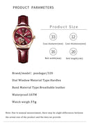 POEDAGAR Relógio Feminino Elegante com Pulseira Clássica