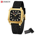 CURREN Women Watch for Nurse Easy to Read Dial Wristwatches Silicone Band Watches Second Hand and 24 Hour Nurse Watches