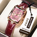 POEDAGAR Relógio Feminino Fashion Casual Retangular LUXO