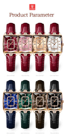 POEDAGAR Relógio Feminino Fashion Casual Retangular LUXO