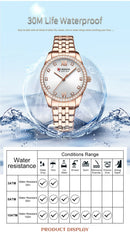 CURREN Relógio Feminino Elegance Premium