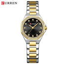 CURREN Original Quartz Watch for Women Fashion Elegant Ladies Watches Stainless Steel Waterproof Wristwatch