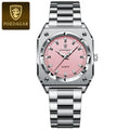 POEDAGAR Relógio Feminino Elegante Retangular Luminoso luxo