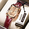 POEDAGAR Relógio Feminino Fashion Casual Retangular LUXO