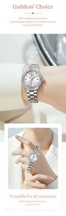 OLEVS Relógio Feminino Elegante Luminoso com Calendário
