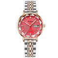 POEDAGAR Relógio Feminino Elegante com Calendário Completo