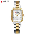 CURREN Relógio Feminino Elegante Retangular