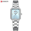 CURREN Relógio Feminino Elegante Retangular