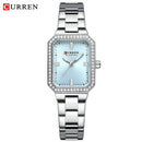 CURREN Relógio Feminino Elegante Retangular