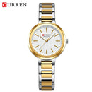 CURREN Sleek Simplicity Quartz Dial Watch for Women Slim Luxury Dial with Luminous Hands Wristwatch Ladies