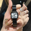 Luxury Niche Design Square Quartz Watches for Women Exquisite Black Strap Exquisite Ladies Wristwatches Personalized Clock Gifts
