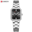 CURREN Relógio Feminino Elegante Retangular
