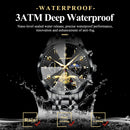 POEDAGAR Luxury High Quality Man Wristwatch Chronograph Stainless Steel Quartz Men's Watches Waterproof Luminous Men Clock Reloj