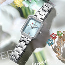 CURREN Relógio Feminino Elegante Retangular