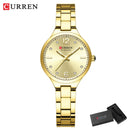 CURREN Relógio Feminino Elegante Minimalista