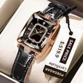 POEDAGAR Relógio Feminino Fashion Casual Retangular LUXO