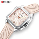 CURREN Women Watch for Nurse Easy to Read Dial Wristwatches Silicone Band Watches Second Hand and 24 Hour Nurse Watches