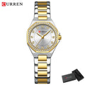 CURREN Original Quartz Watch for Women Fashion Elegant Ladies Watches Stainless Steel Waterproof Wristwatch