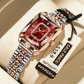 POEDAGAR Relógio Feminino Elegante Retangular