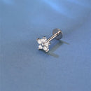 Brincos Florais em Prata com Moissanite