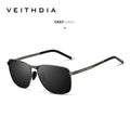 Óculos de Sol Polarizado Veithdia V2462 Classic Rectangle UV400
