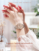 POEDAGAR Relógio Feminino Elegante com Calendário Completo