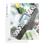 CURREN Relógio Feminino Elegante Retangular
