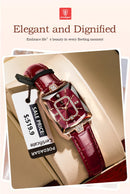 POEDAGAR Relógio Feminino Fashion Casual Retangular LUXO