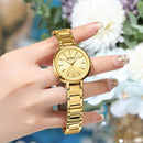 CURREN Sleek Simplicity Quartz Dial Watch for Women Slim Luxury Dial with Luminous Hands Wristwatch Ladies