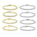 PULSEIRA TENNIS EM ZIRCÔNIA – GOLD CLASSIC
