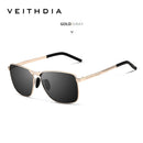 Óculos de Sol Polarizado Veithdia V2462 Classic Rectangle UV400
