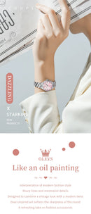 OLEVS Relógio Feminino Elegante Luminoso com Calendário