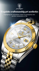 Relógio Masculino Auron Steel Flow POEDAGAR Classic Luxury