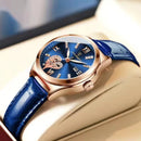 POEDAGAR Relógio Feminino Elegante com Pulseira Clássica